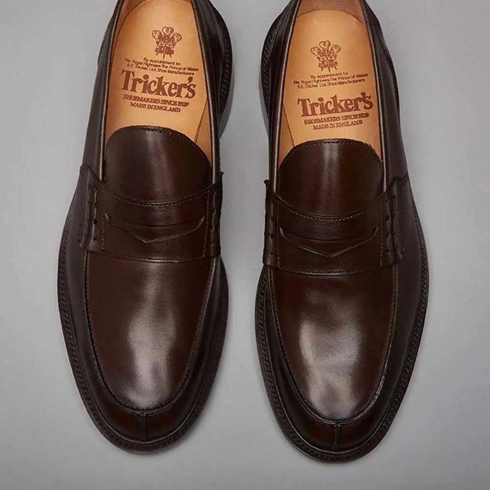 Tricker's James Penny Loafers - Mens Shoes - Espresso Tricker's