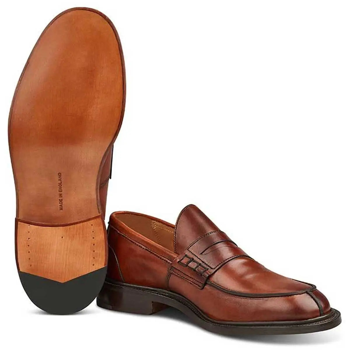 TRICKER'S Shoes - Mens James Penny Loafers - Chestnut