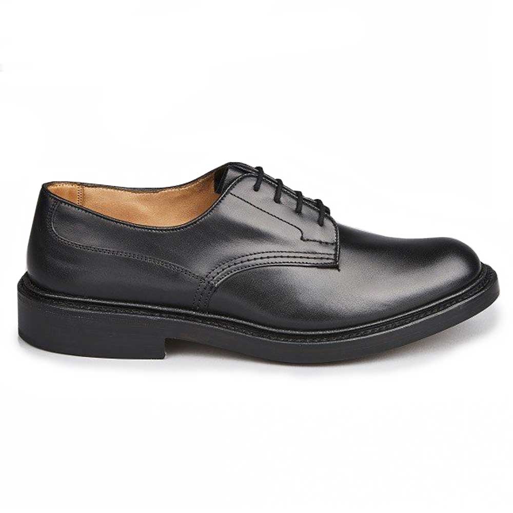 Tricker's Woodstock Plain Derby Shoes - Black