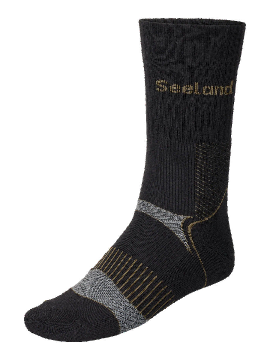 SEELAND Field Coolmax Socks 2-Pack - Black / Dark Grey