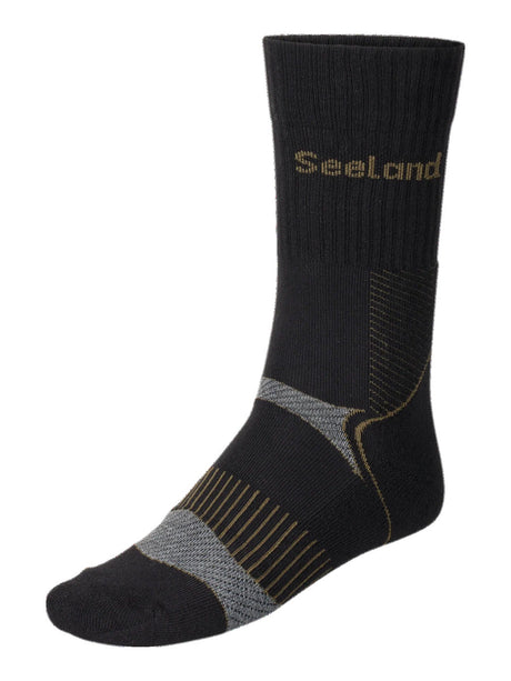 SEELAND Field Coolmax Socks 2-Pack - Black / Dark Grey