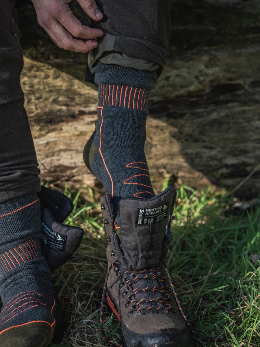 SEELAND Celsius Heat Socks - Pine Green Melange