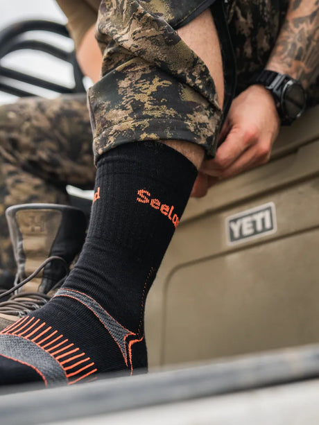 SEELAND Field Coolmax Socks 2-Pack - Black / Dark Grey