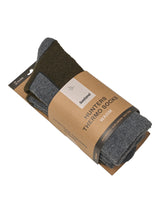 SEELAND Field Thermo Socks 2-Pack - Pine Green Melange / Grey Melange