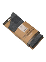 SEELAND Field Heavy Merino Socks - Grey Melange / Black