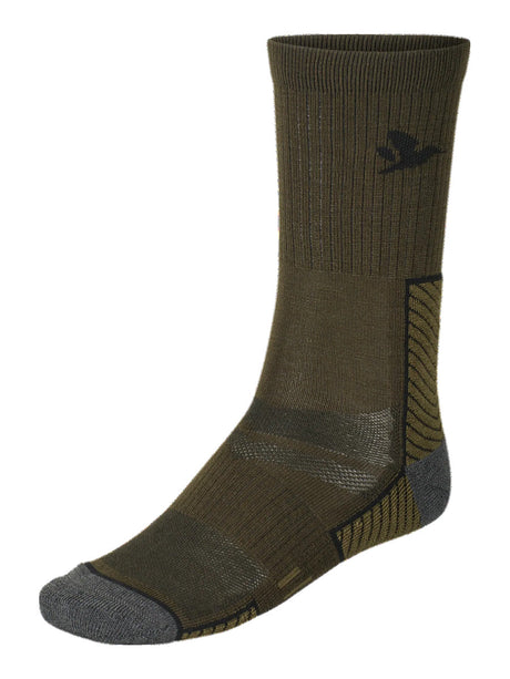 SEELAND Field Merino Socks 2-Pack - Pine Green / Military Olive