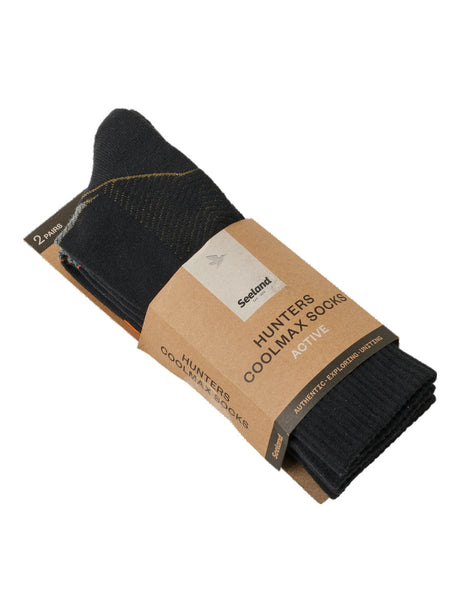 SEELAND Field Coolmax Socks 2-Pack - Black / Dark Grey