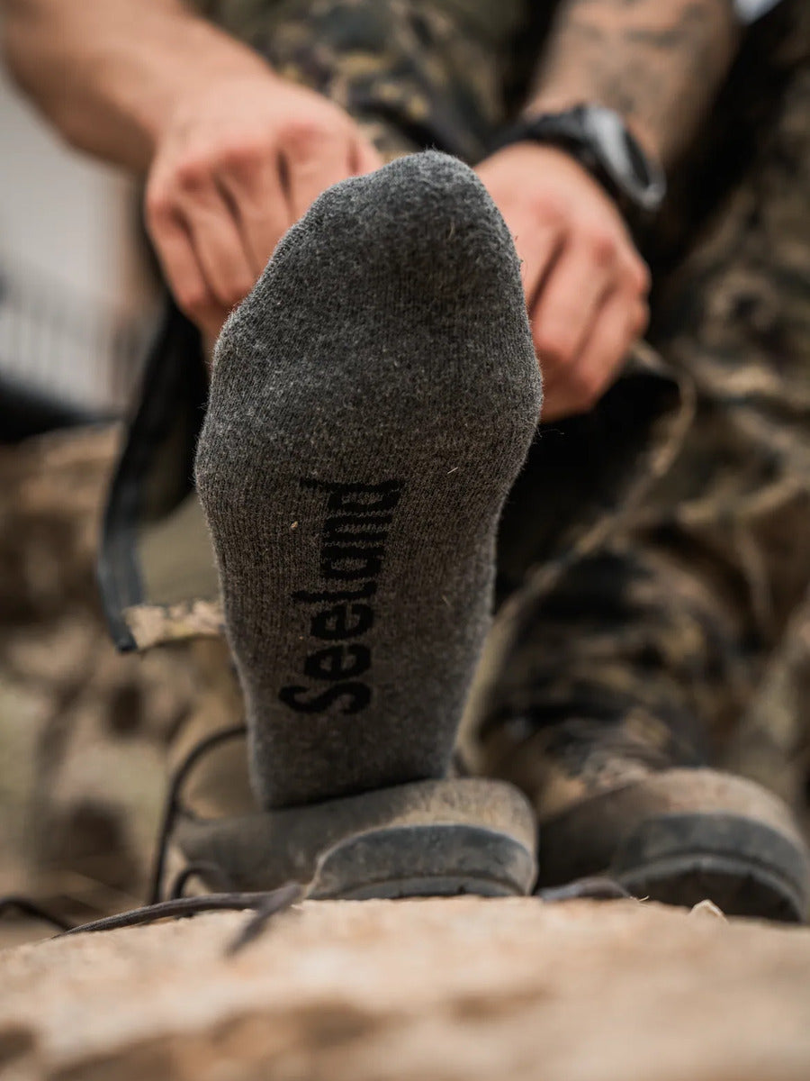SEELAND Field Socks 3-Pack - Pine Green / Dark Grey