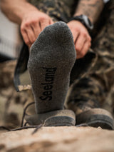 SEELAND Field Socks 3-Pack - Pine Green / Dark Grey