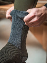SEELAND Field Thermo Socks 2-Pack - Pine Green Melange / Grey Melange