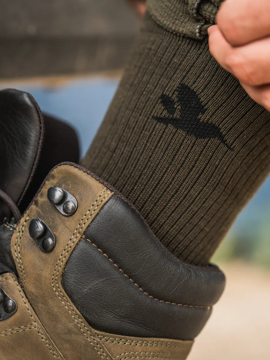 SEELAND Field Merino Socks 2-Pack - Pine Green / Military Olive