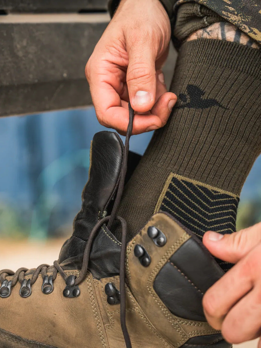 SEELAND Field Merino Socks 2-Pack - Pine Green / Military Olive