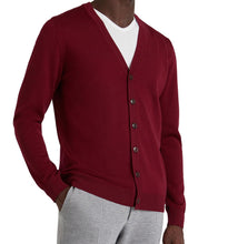 Load image into Gallery viewer, 60% OFF - ORLO VIVO Cotton Cashmere Cardigan - Tailored Fit - Blue &amp; Wine - Size: 3XL
