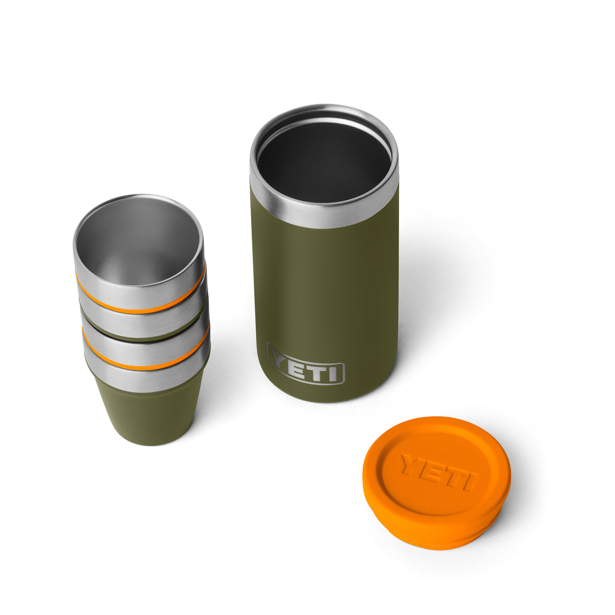 YETI Shot Glasses With Carrying Case - Olive / King Crab