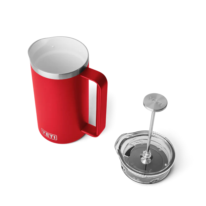 YETI Rambler 34 OZ French Press Cafetiere - Rescue Red