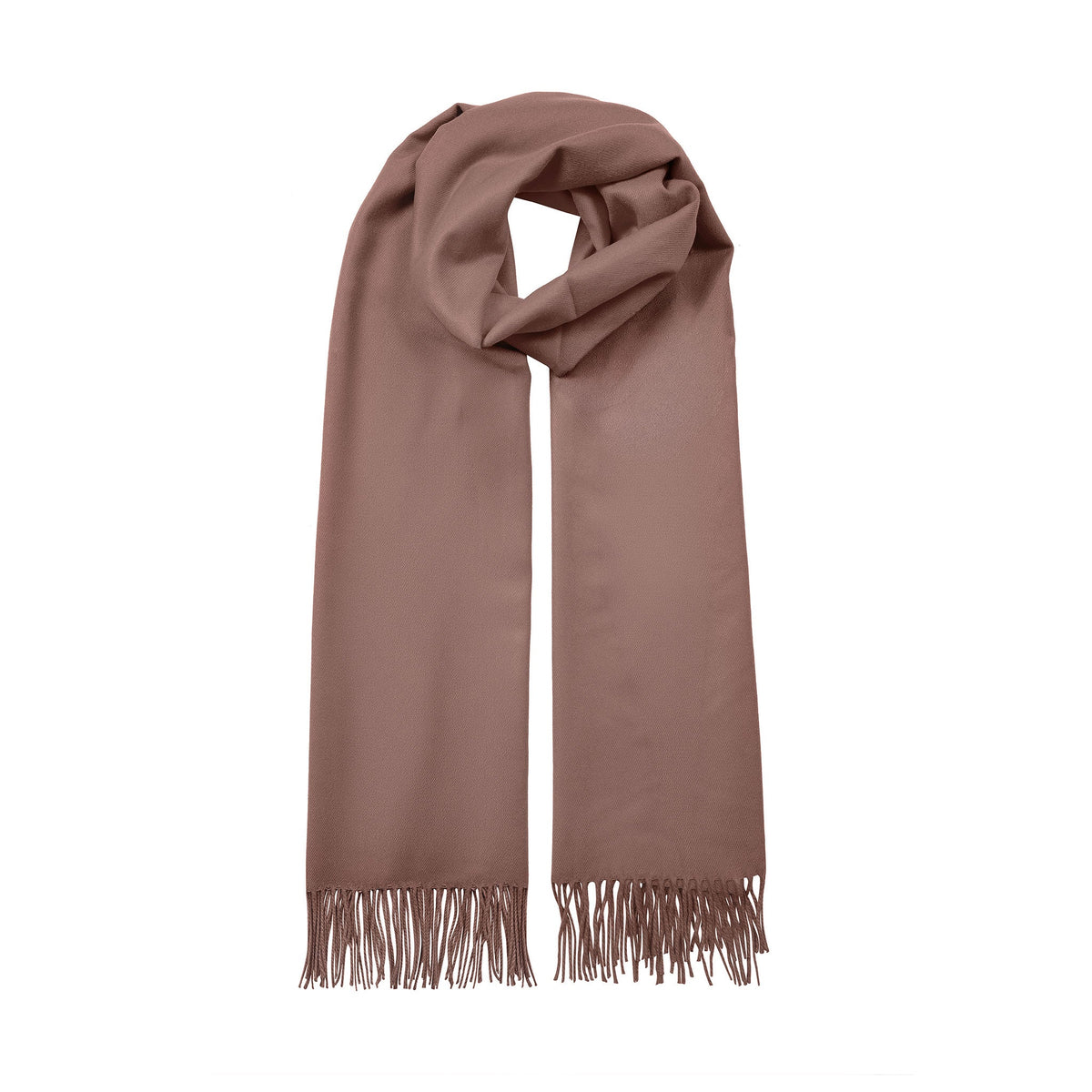 Women's plain pashmina shawl in brown