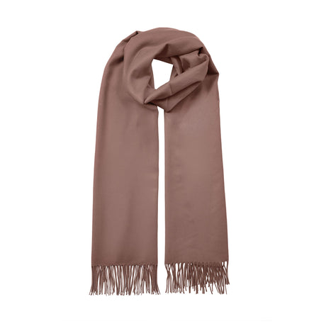 Women's plain pashmina shawl in brown