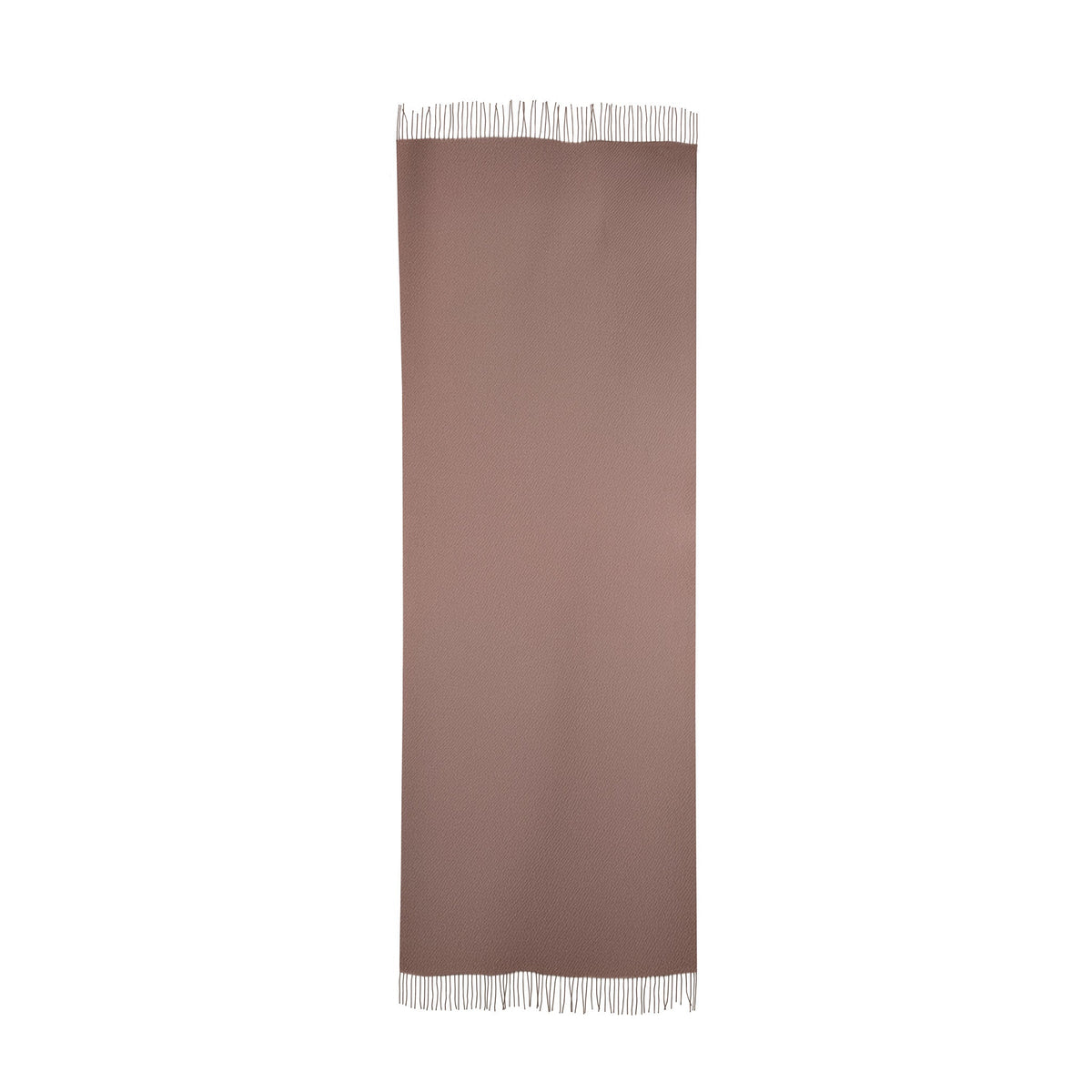 Women's plain pashmina shawl in brown full length