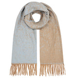 DENTS women’s reversible ombre speckle scarf in pale blue