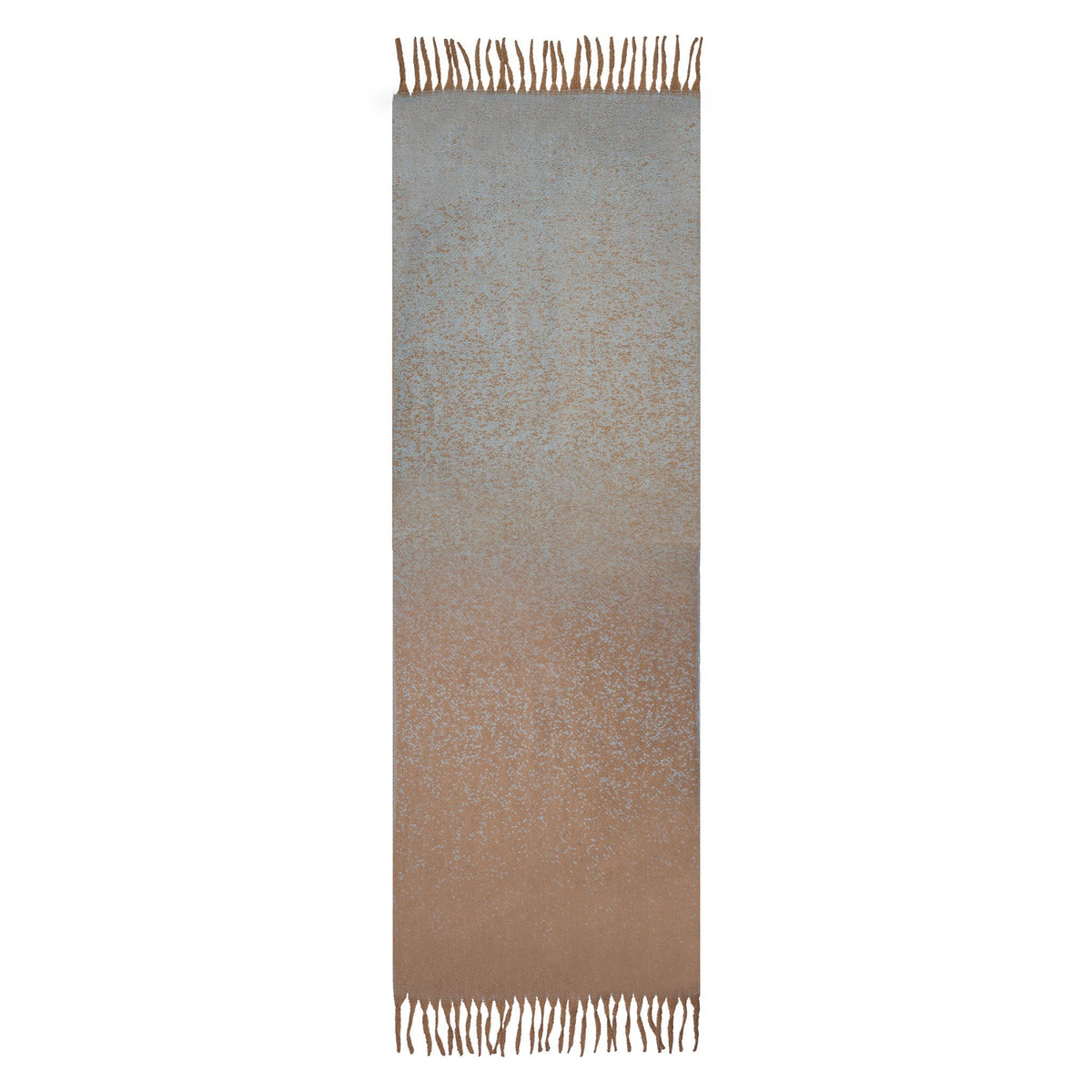 DENTS pale blue reversible ombre speckle scarf detail