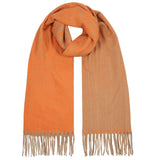 DENTS women’s reversible ombre speckle scarf in Pumpkin