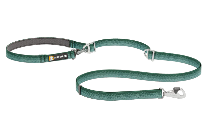 RUFFWEAR Switchbak Double-Ended Dog Lead - River Rock Green Ruffwear