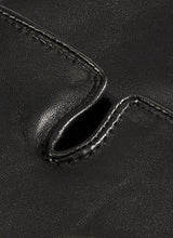 DENTS Men’s Three-Point Fleece-Lined Leather Gloves – Black detail