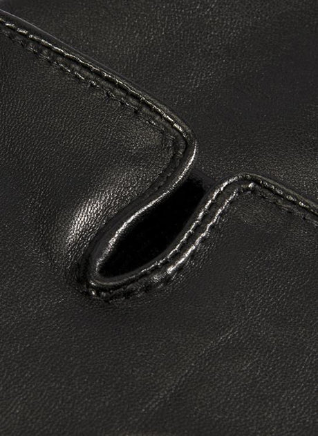 DENTS Men’s Three-Point Fleece-Lined Leather Gloves – Black detail