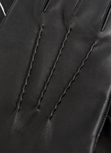 DENTS Men’s Three-Point Lined Leather Gloves – Black detail