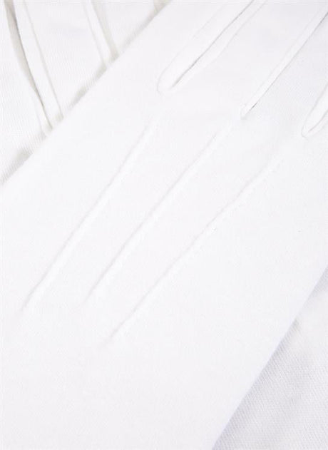 DENTS Men’s Three-Point Cotton Gloves – White detail