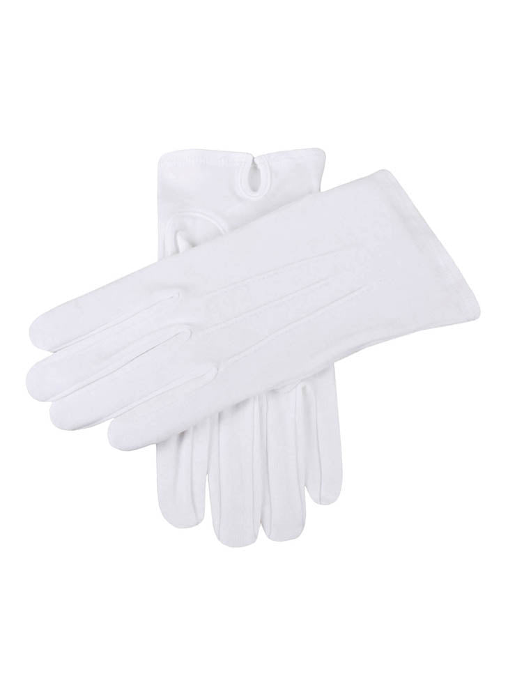 DENTS Men’s Three-Point Cotton Gloves – White