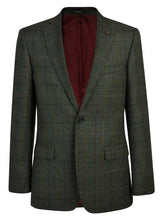 Load image into Gallery viewer, MAGEE Tweed Jacket - Mens Classic Fit - Green Herringbone Donegal Tweed
