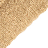 Women's cable knit gloves in beige, cuff edge.
