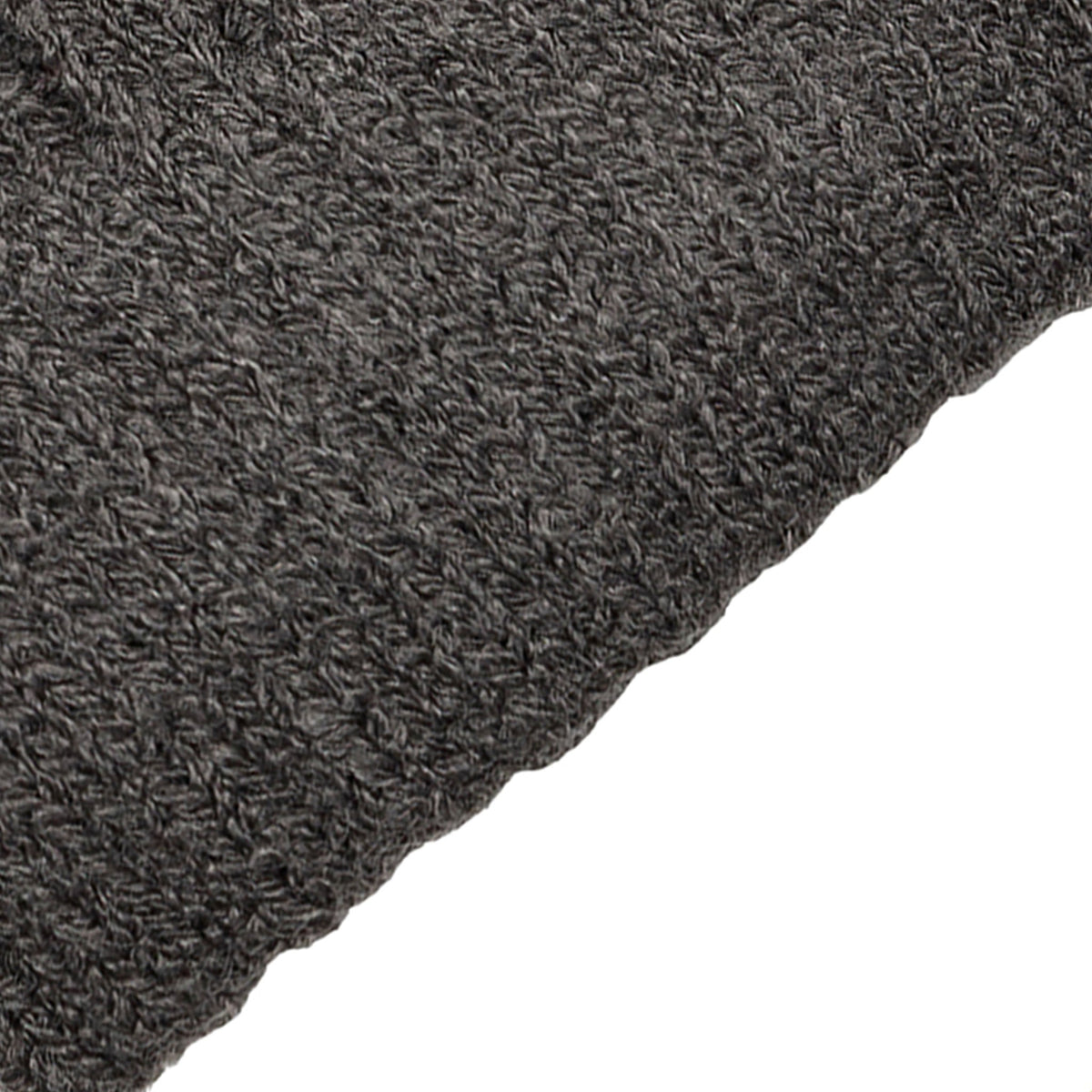Women's cable knit gloves in dark grey, cuff close up. 