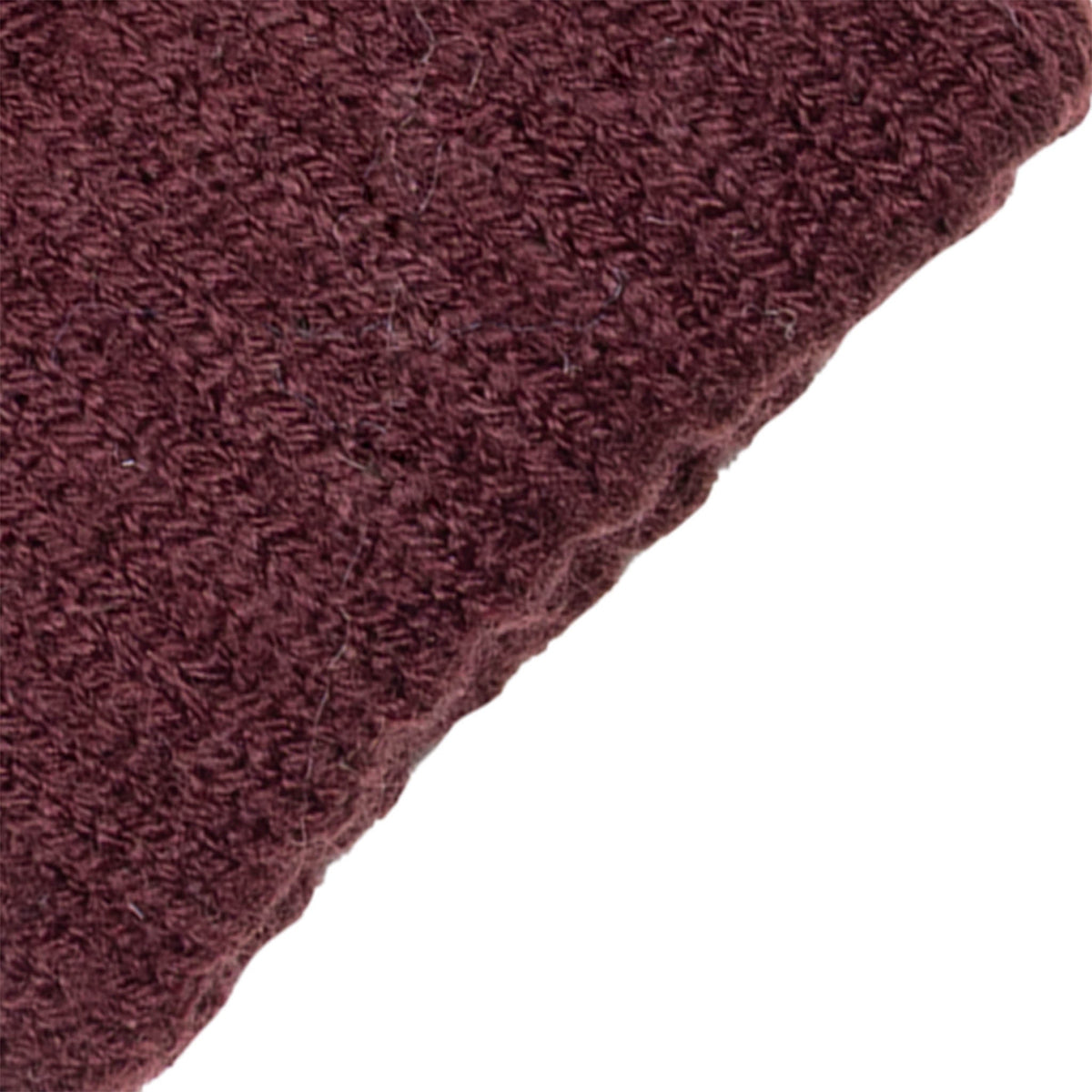 Women's cable knit gloves in burgundy, cuff close up. 