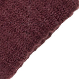 Women's cable knit gloves in burgundy, cuff close up. 