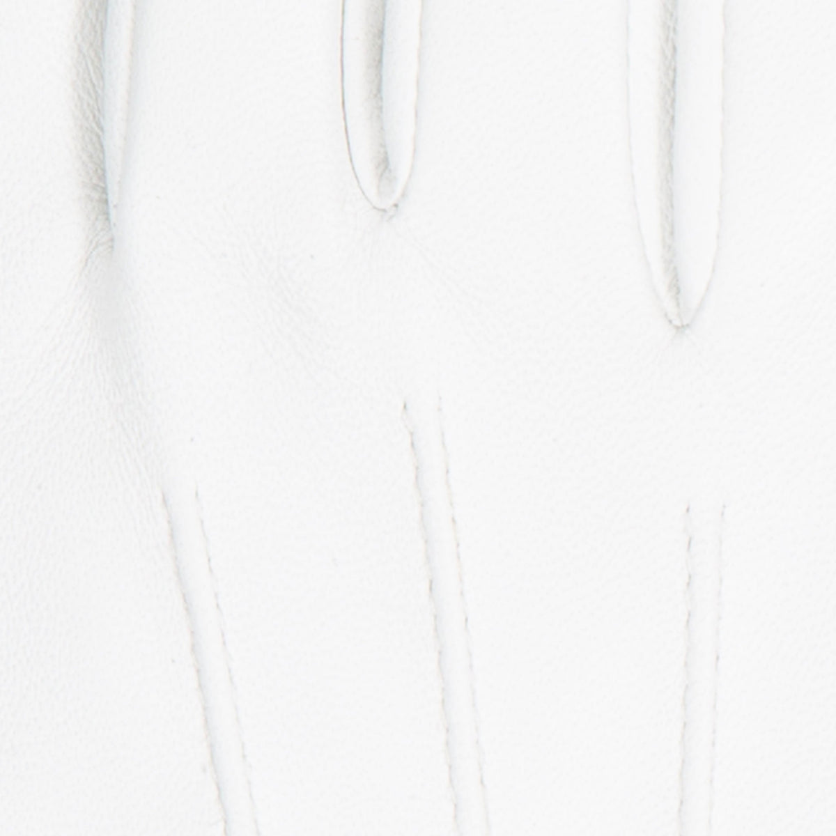 Women's three point leather gloves white, fingers.