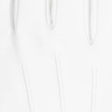 Women's three point leather gloves white, fingers.