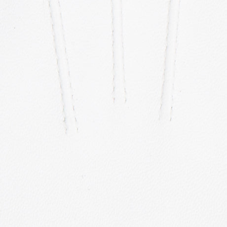 Women's three point leather gloves white, three-point.
