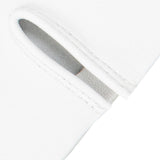 Women's three point leather gloves white, cuff close.