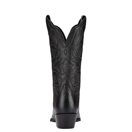 ARIAT Heritage Western R Toe Boots - Womens Cowgirl - Black Deertan