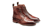 BARKER Bourne Boots - Mens Lace Up - Rosewood Dip Dyed - angled pair view