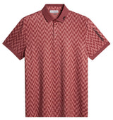 30% OFF - J.LINDEBERG Tour Tech Print Golf Polo Shirt – Men’s – Bridge Stack Apple Butter