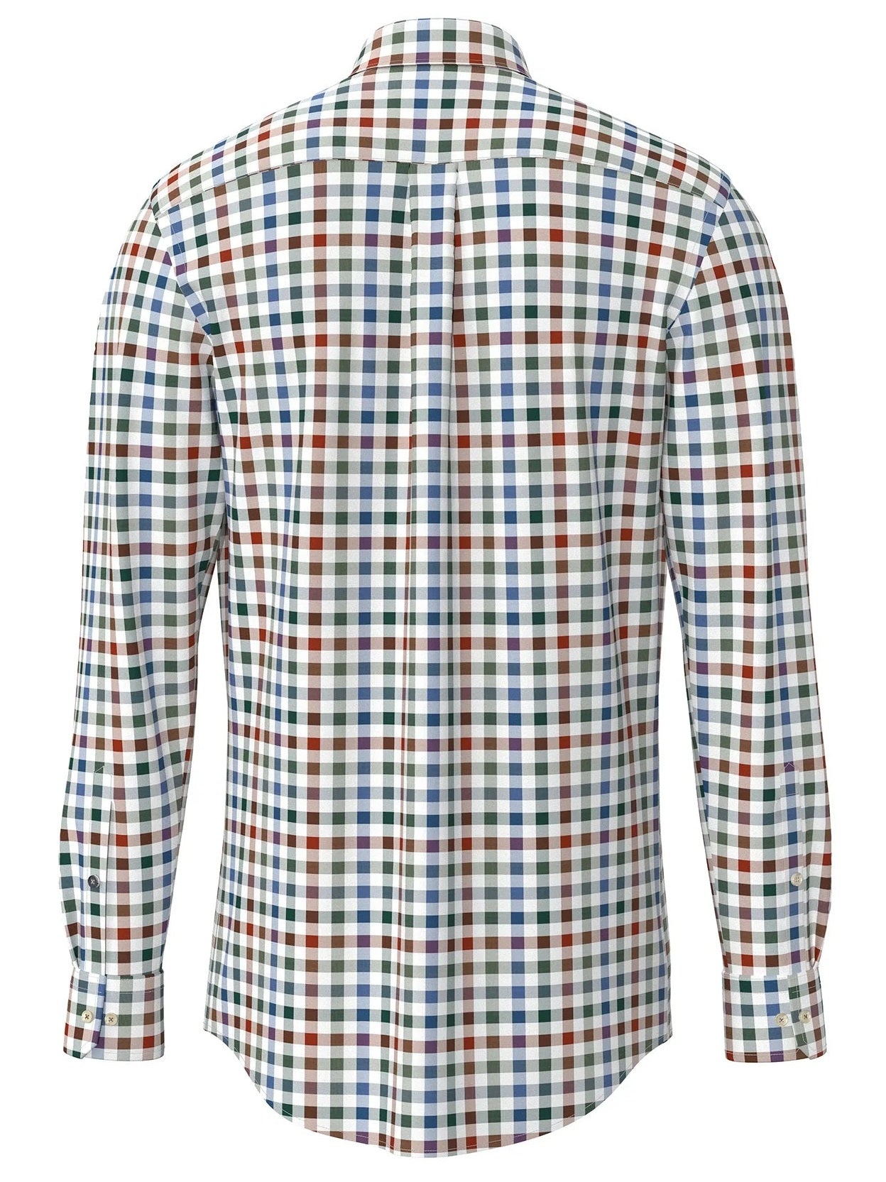 FYNCH HATTON Pure Cotton Shirt - Men's – Classic Combi Check Rust Fynch Hatton