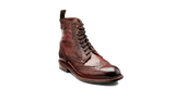BARKER Denzil Boots - Mens Brogue Lace Up - Rosewood Dip Dyed - front view
