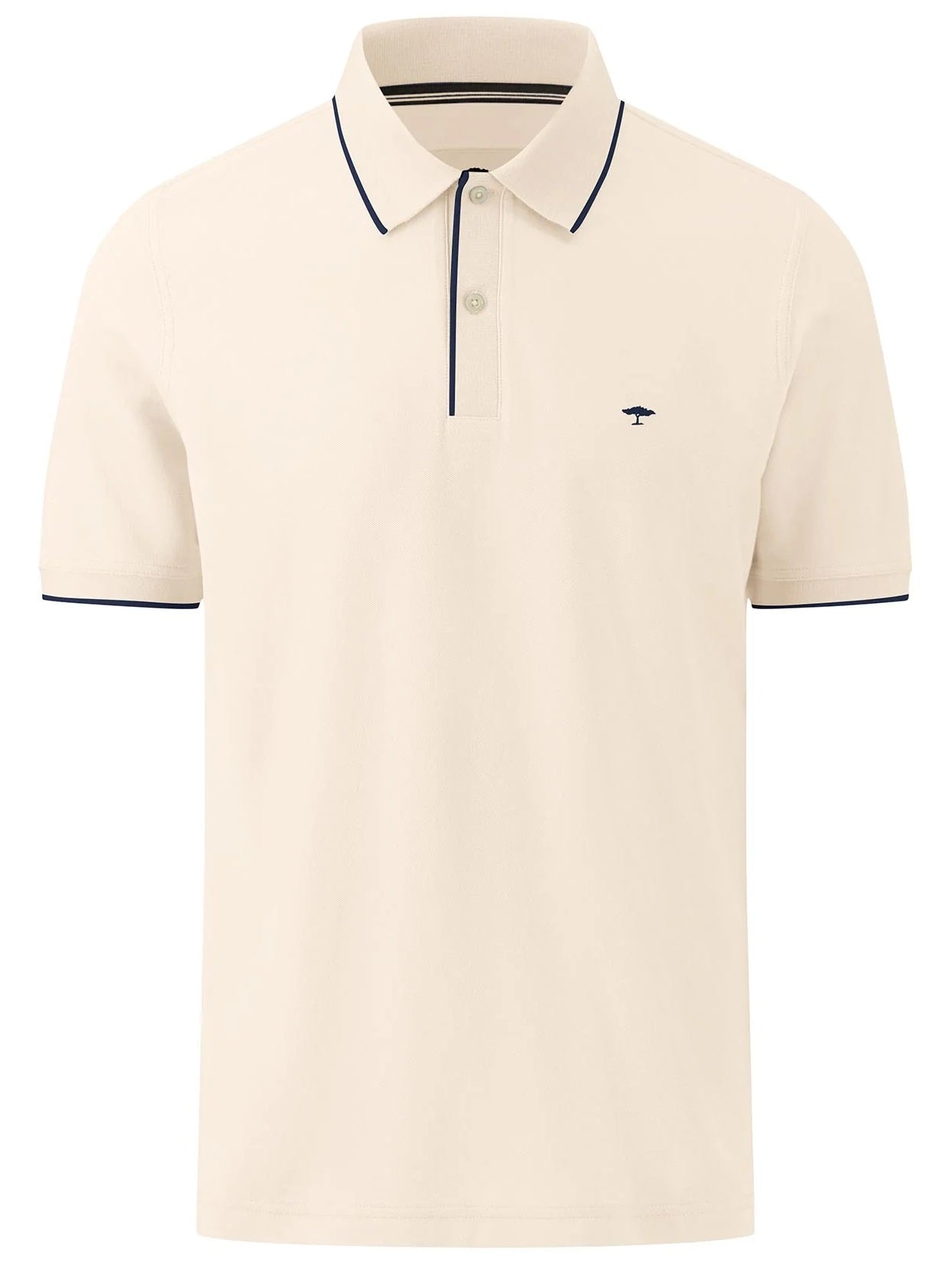 FYNCH HATTON Modern-Fit Polo Shirt - Men's Cotton Pique – Ecru