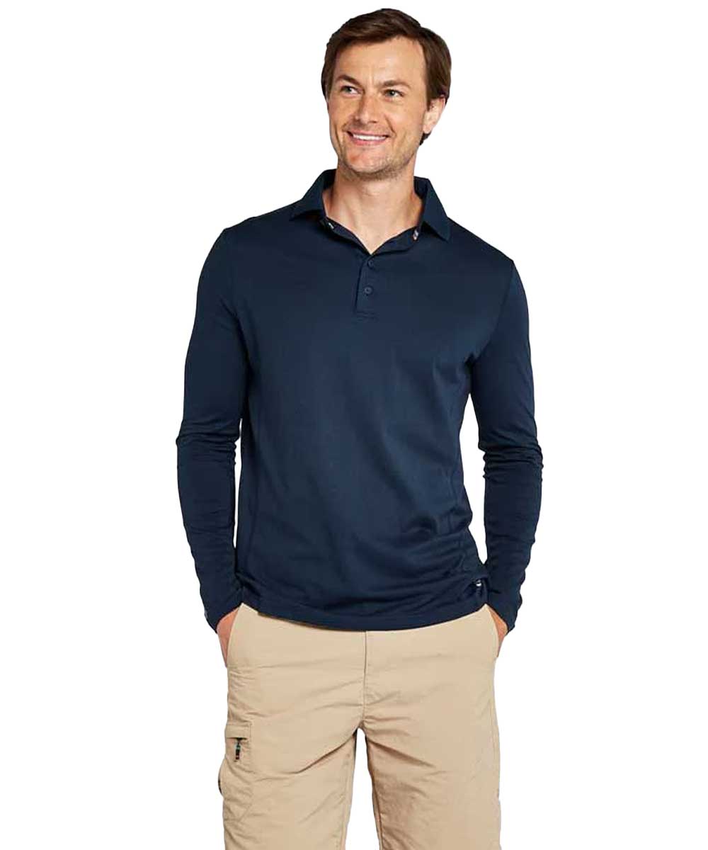 DUBARRY Freshford Unisex Long-Sleeved Technical Polo - Navy