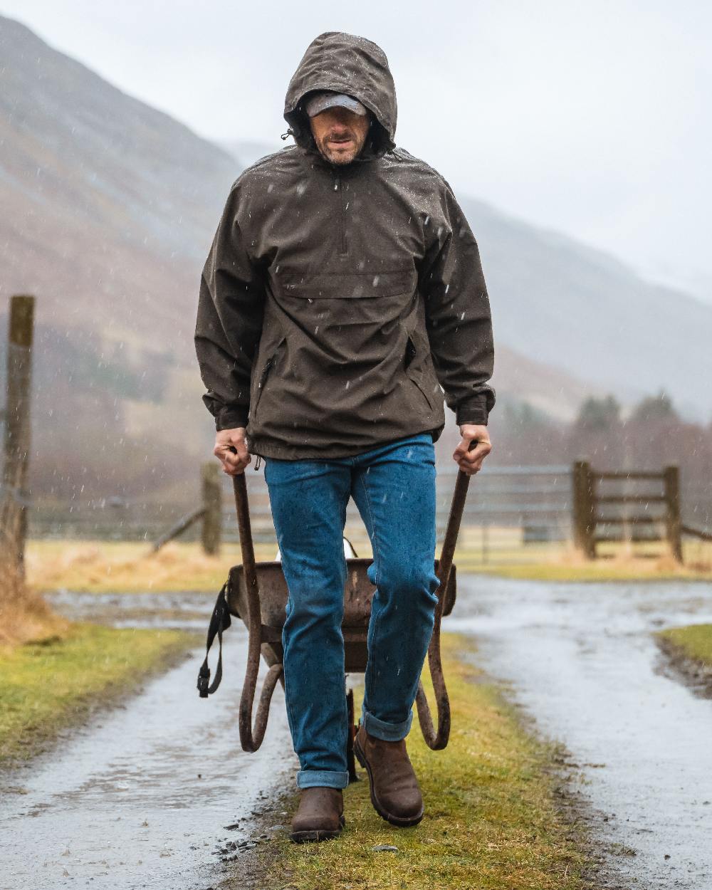 HOGGS OF FIFE Shire Pro Waterproof Dealer Boots - Crazy Horse Brown