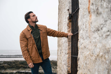 HOGGS OF FIFE Huntly Waxed Canvas Utility Overshirt - Mens - Tan