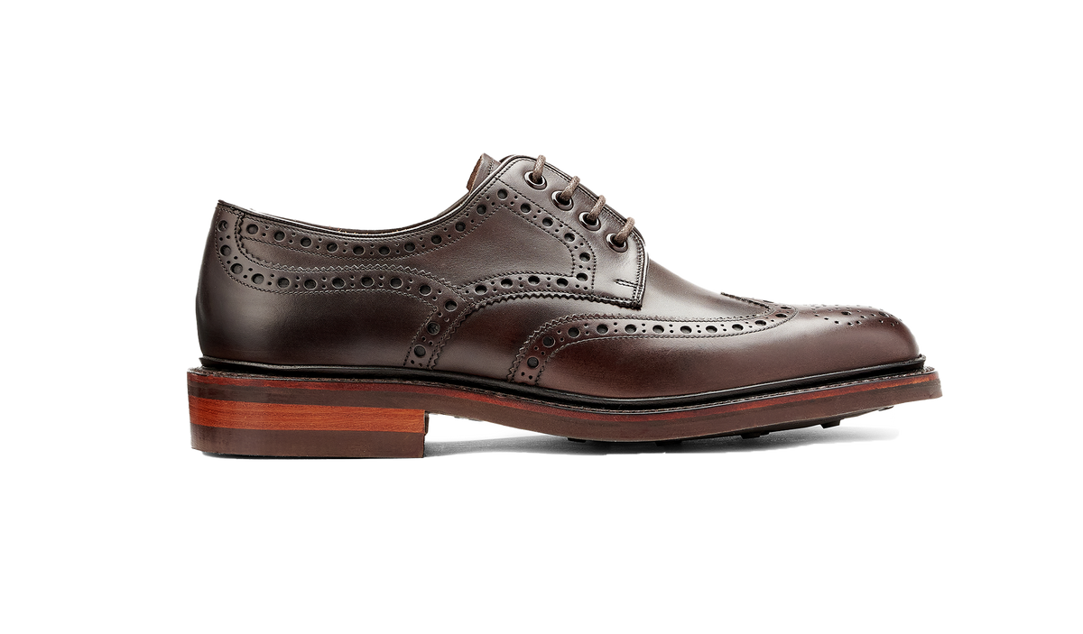 BARKER Kendall Shoes - Mens Brogues - Dark Ebano Calf - side view